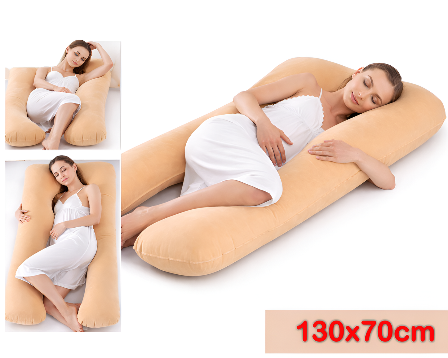 Pregnancy Pillow U Shape Maternity Pillow Full Body Support 100% Cotton Cover