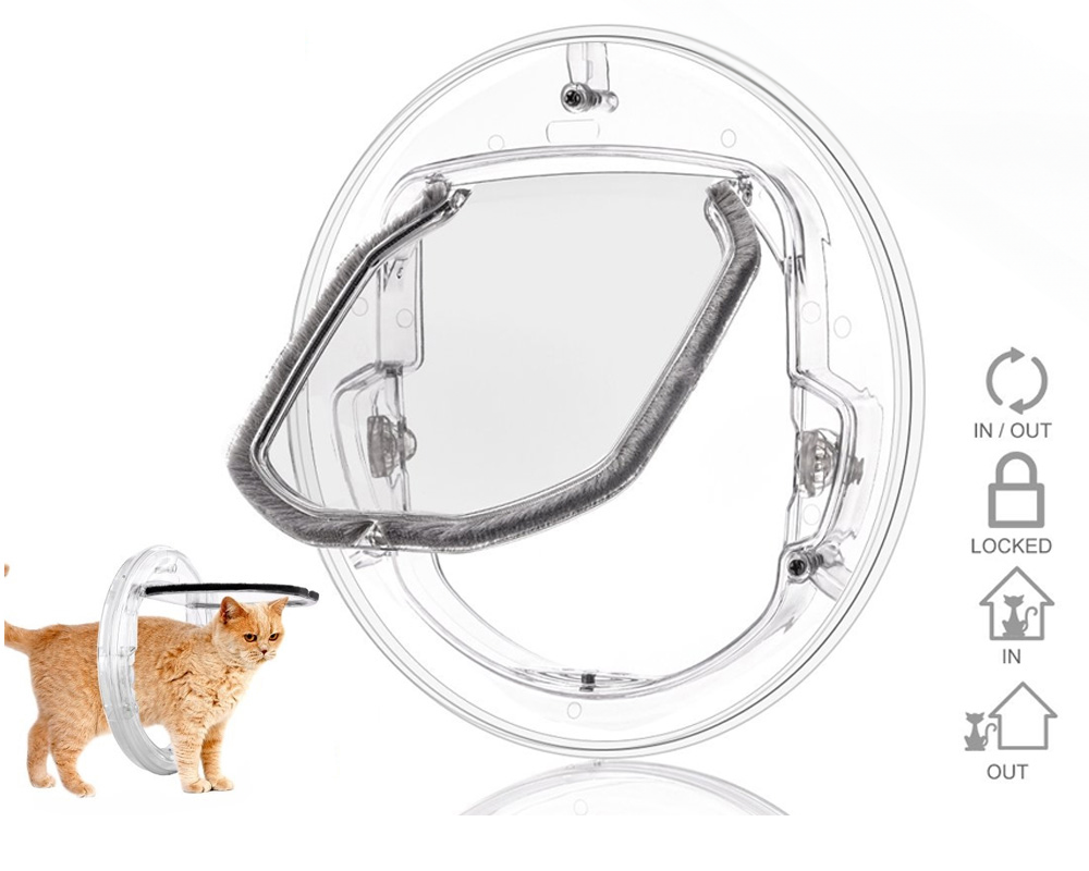 Pet Cat Dog Safe Security Flap Locking Door