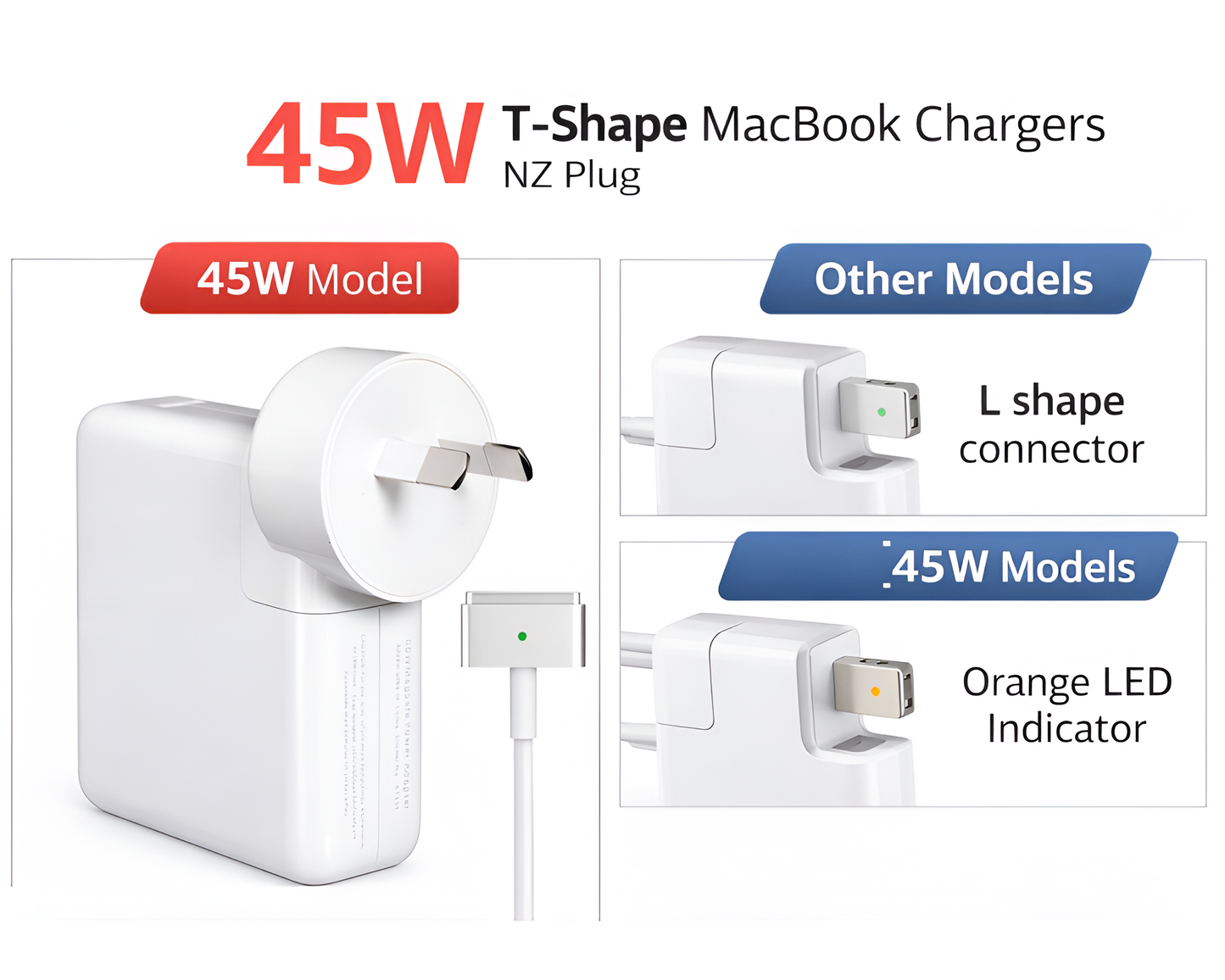 45W Macbook Air Charger MagSafe 2 Power Adapter with NZ Plug