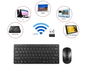 Wireless Keyboard and Mouse (White USB Type) for Laptop, TV Box, Computer - Includes Free Wireless Mouse