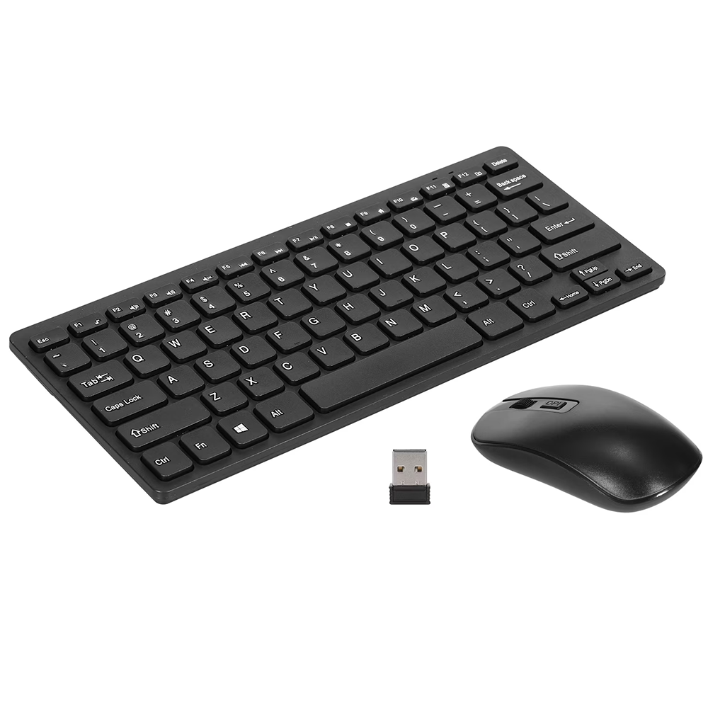 Wireless Keyboard and Mouse (White USB Type) for Laptop, TV Box, Computer - Includes Free Wireless Mouse