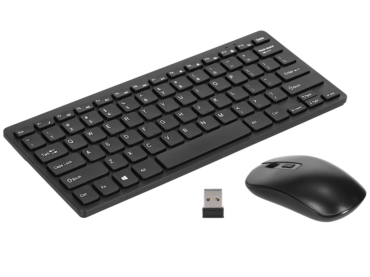 Wireless Keyboard and Mouse (White USB Type) for Laptop, TV Box, Computer - Includes Free Wireless Mouse