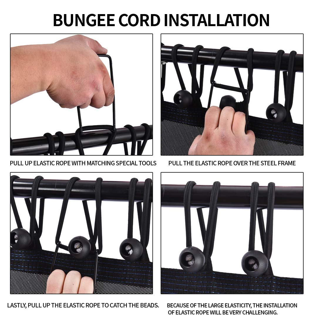 48'' Fitness Trampoline with Adjustable Handle Bar