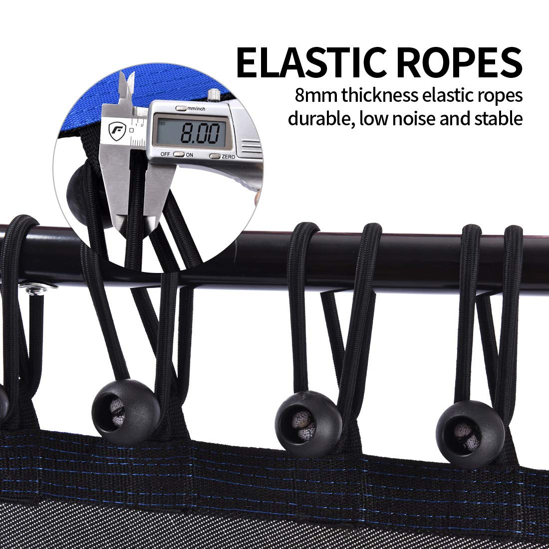 48'' Fitness Trampoline with Adjustable Handle Bar