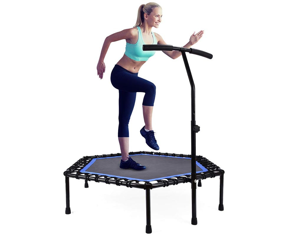 48'' Fitness Trampoline with Adjustable Handle Bar