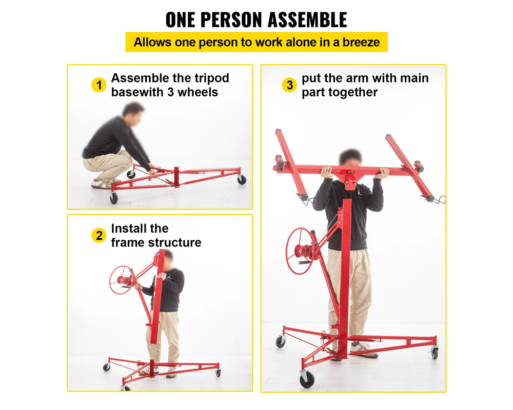 3.3M Drywall Lifter Panel Hoist – Heavy Duty Drywall Lifter Tool