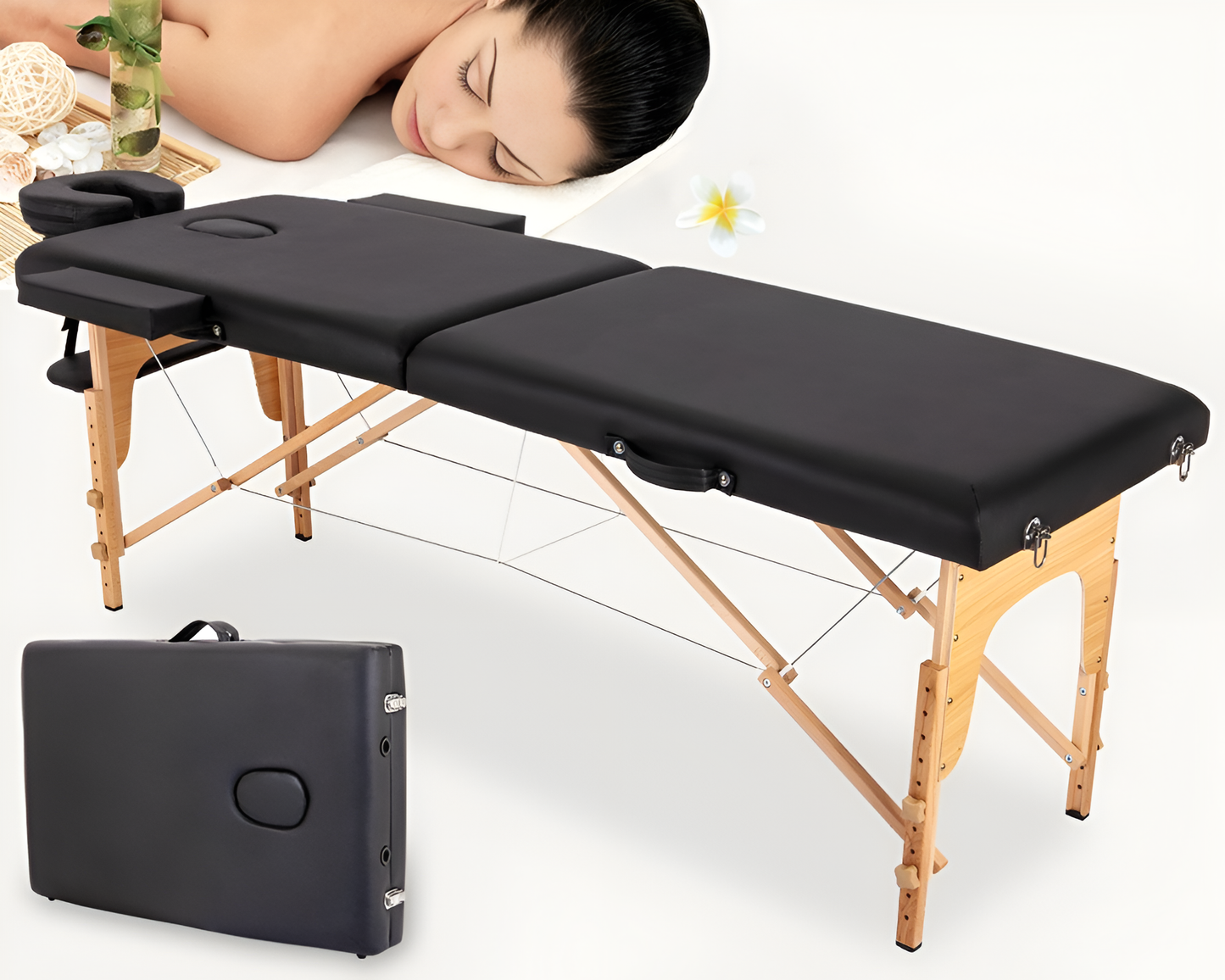 Wooden Portable Massage Table - Adjustable Wooden Portable Massage Table