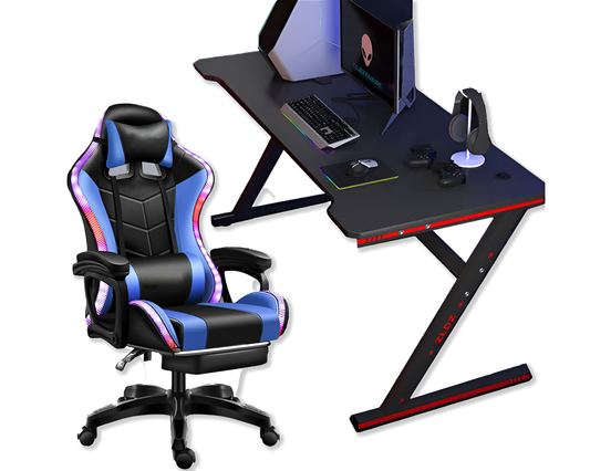 Gaming Chair Racing Chair + Desk