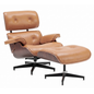Luxurious Living Replica Leather Lounge Chair & Ottoman