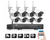 Hiseeu 2K Wireless Security Camera System Outdoor/Indoor 8 CH NVR Kit - 8Pcs 3MP WiFi Surveillance Camera for Home, Night Vision, Waterproof Bullet Camera, Motion Detection