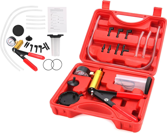 Brake Bleeder Kit Vacuum Pump – Universal Brake Bleeder Kit with Case