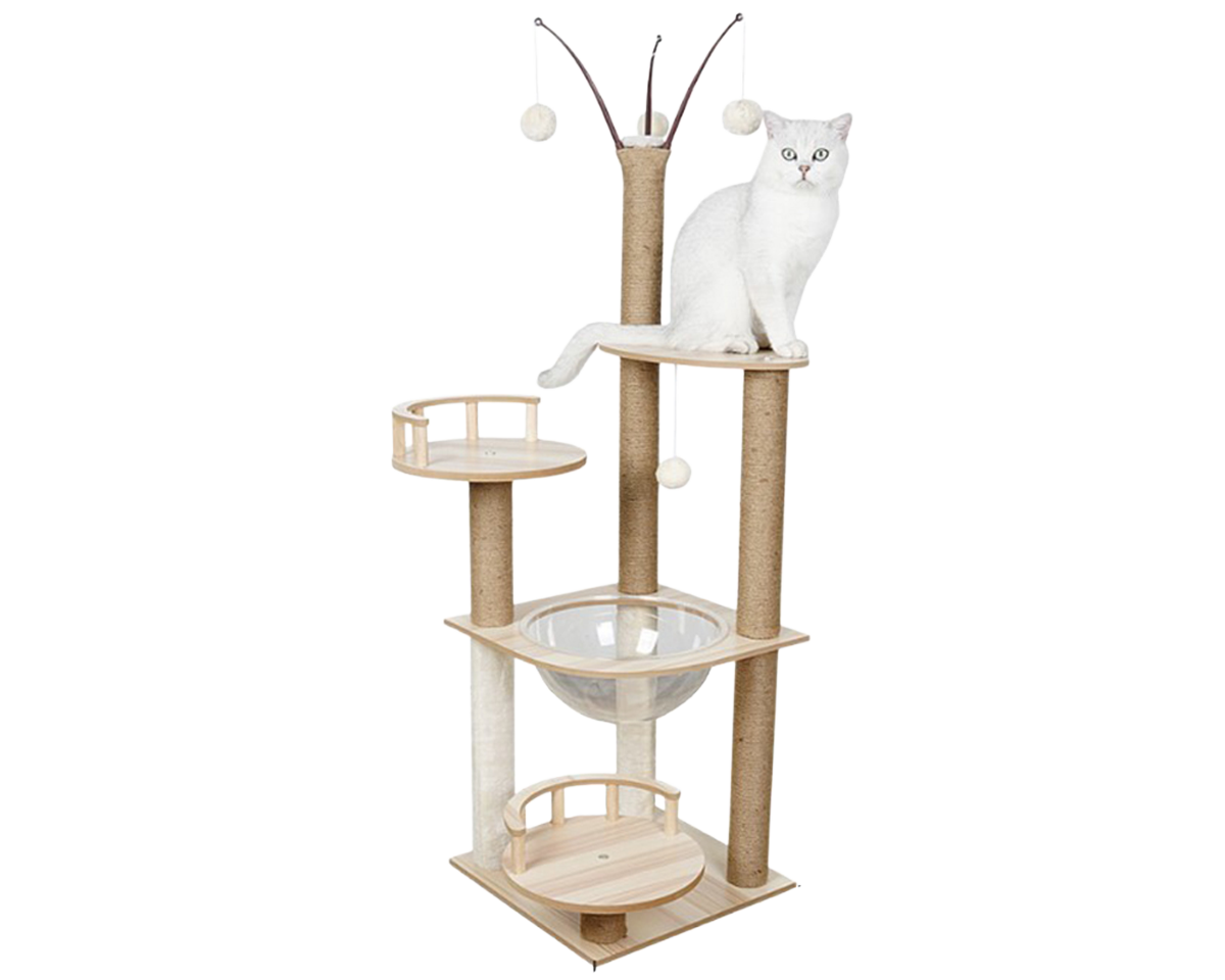 Cat Tree House Scratching Post Tree Play House