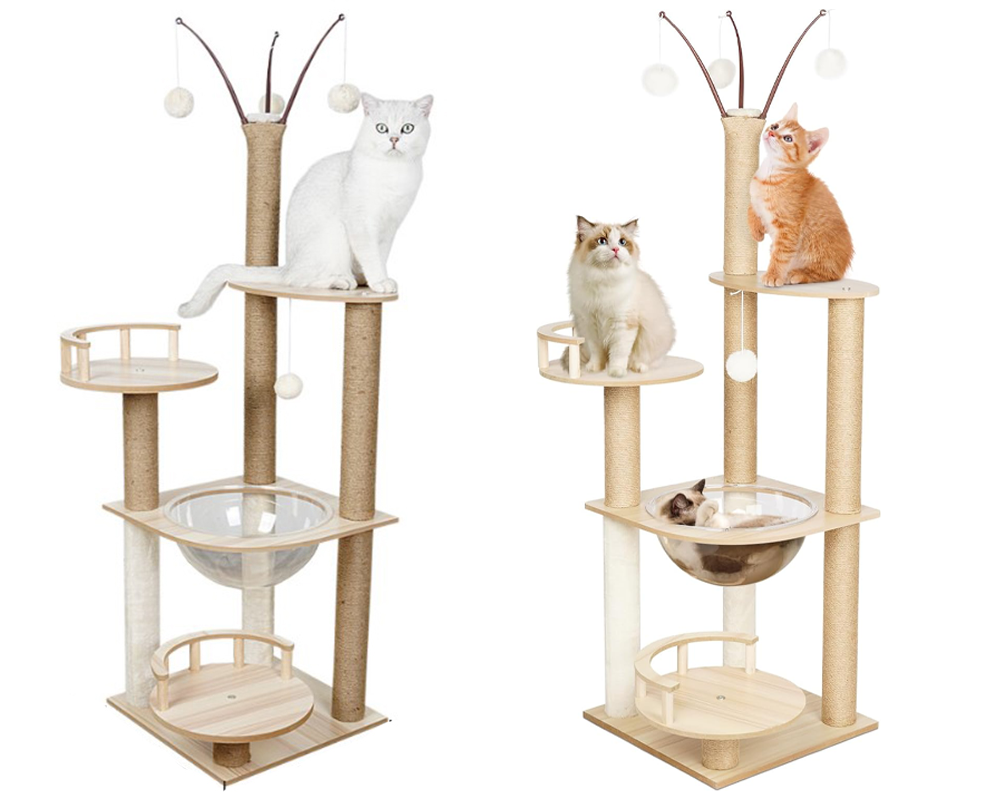 Cat Tree House Scratching Post Tree Play House