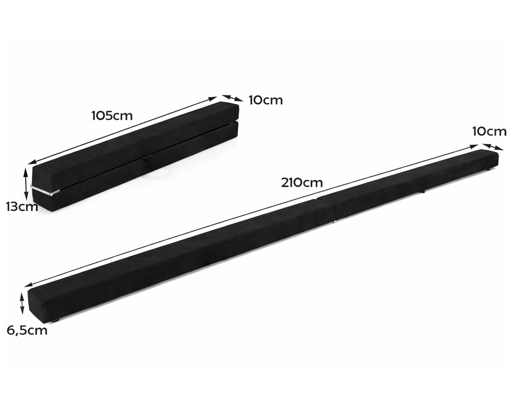 Gymnastics Folding Balance Beam - 2.4M Practice Beam for Home Training