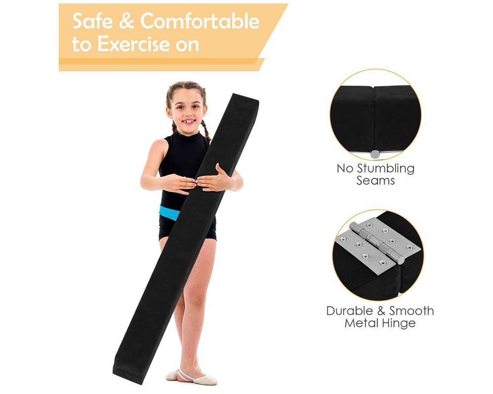 Gymnastics Folding Balance Beam - 2.4M Practice Beam for Home Training