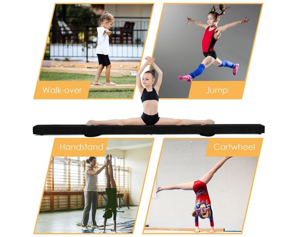 Gymnastics Folding Balance Beam - 2.4M Practice Beam for Home Training