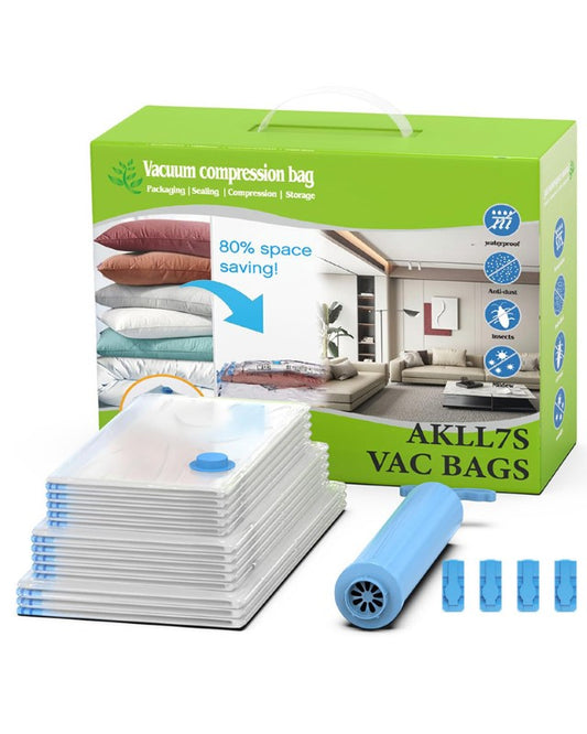 6-Pack Vacuum Storage Bags - Compression Bags for Travel and Home 70 x 90cm
