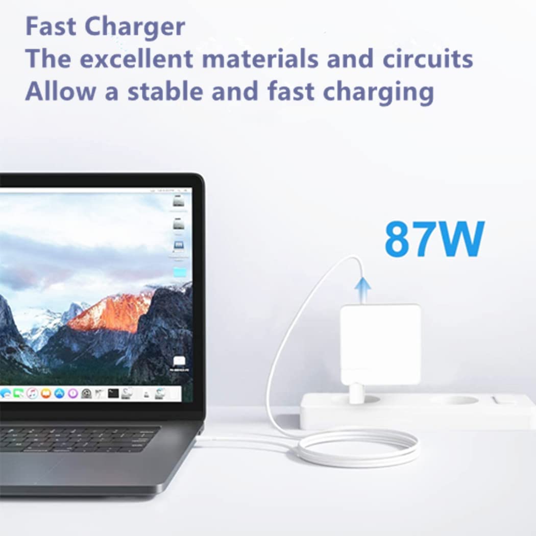USB C Charger, 87W Type-C Charger Power Adapter for MacBook Pro 16 15 14 13 inch, MacBook Air 2022, HP Spectre, Dell XPS, Lenovo Yoga, 6.6ft 5A USB C to C Charger Cable