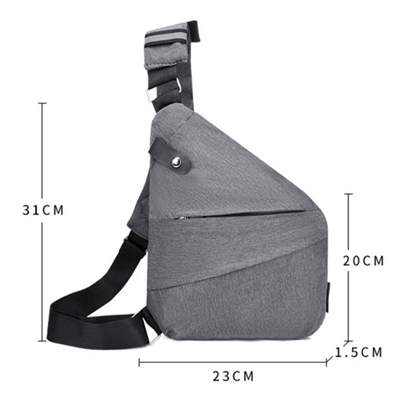 Anti-Theft Left Shoulder Bag Sling Chest Bag