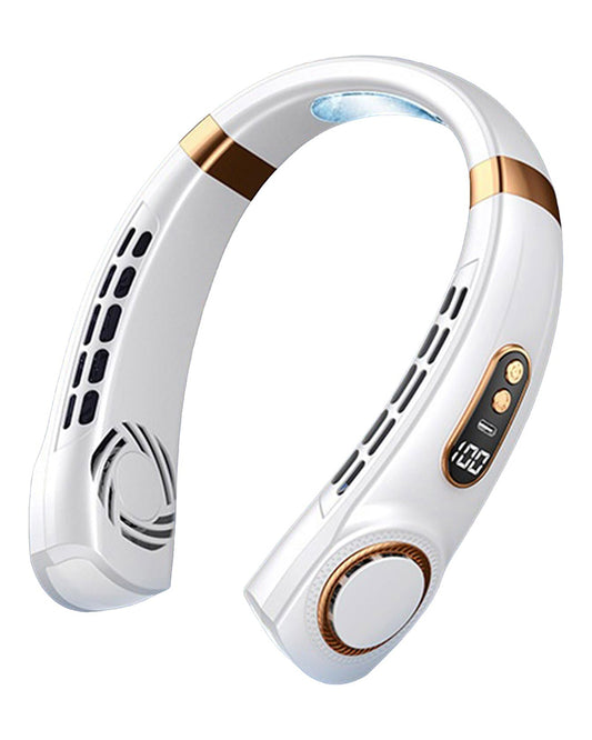 Wearable Neck Fan – 4000mAh USB-Powered Fan with 5 Speeds & 360° Airflow
