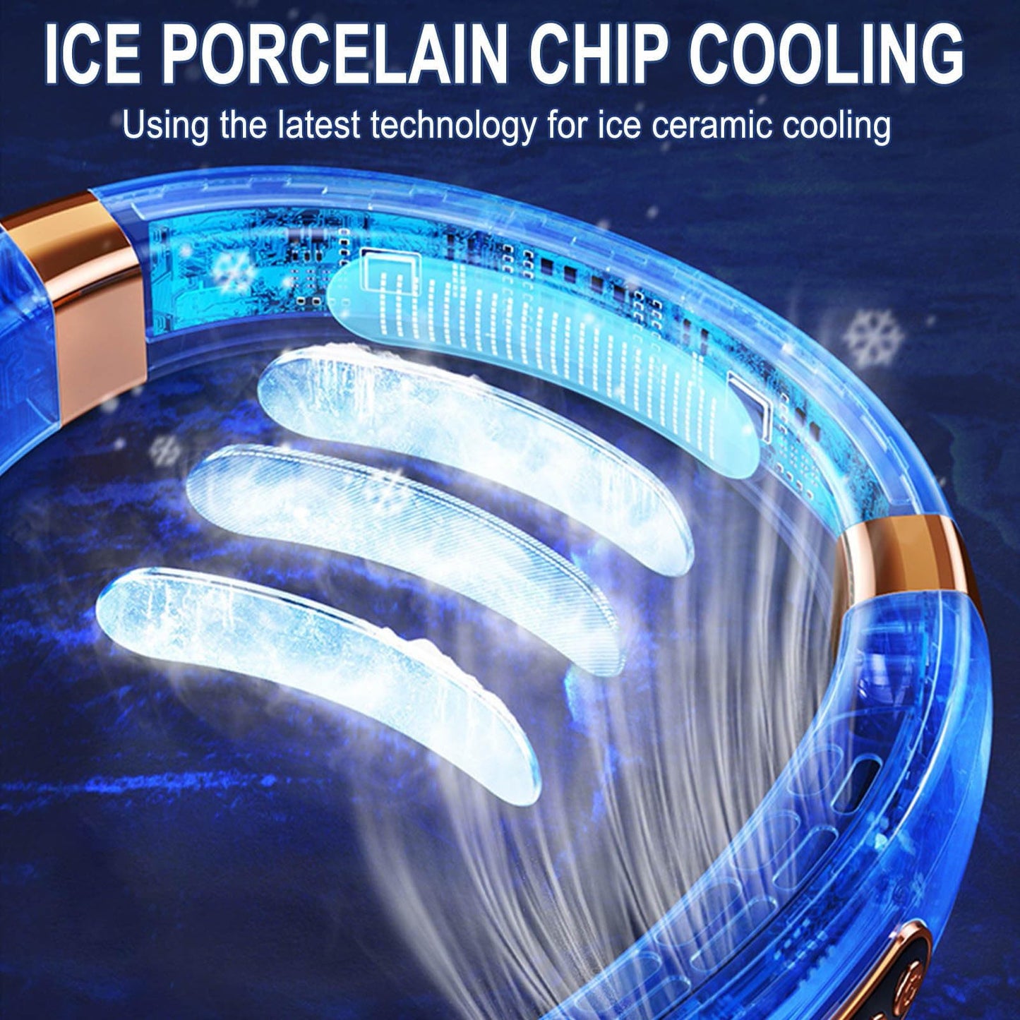 USB-Powered Wearable Neck Fan with 360° Cooling and 5 Adjustable Speeds