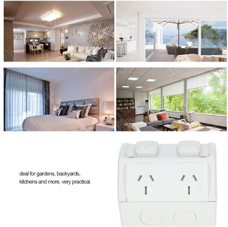 Waterproof Socket Outdoor Socket - Durable 230V 15A Wide Use for Garden