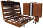 Backgammon Sets for Adults Leather Travel Backgammon Board Game with 30 Pieces