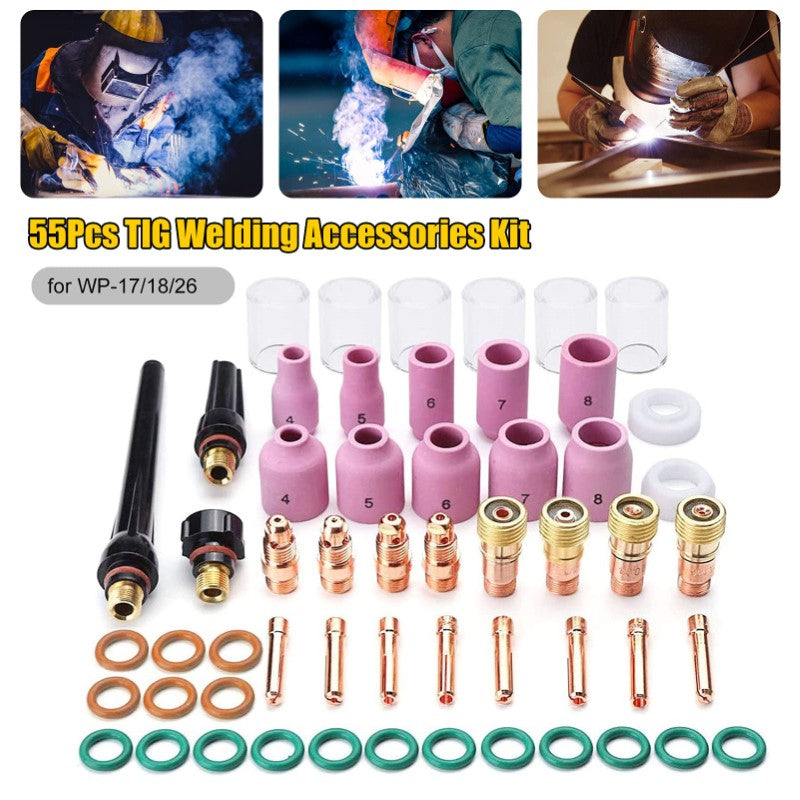 55Pcs TIG Welding Accessories Kit for WP-17/18/26 – Complete Set for Professional & Hobbyist Welders