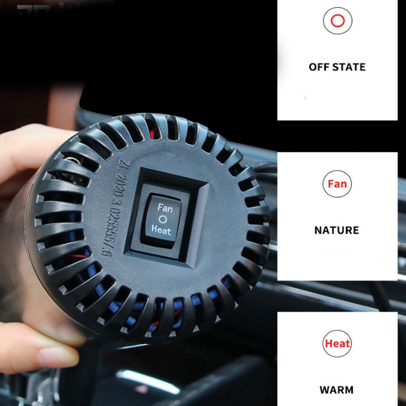 12V Portable Car Heater and Defroster with Suction Holder