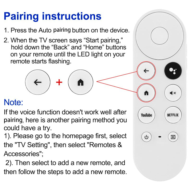 Chromecast Google TV Remote Replacement Compatible