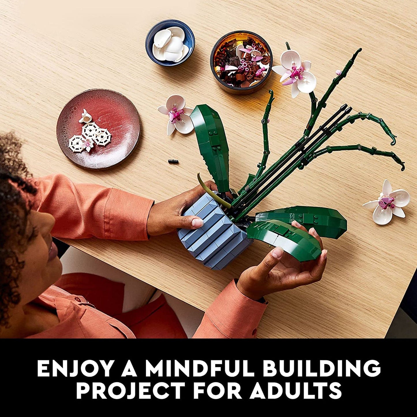 Orchid Artificial Flower Building Block Set