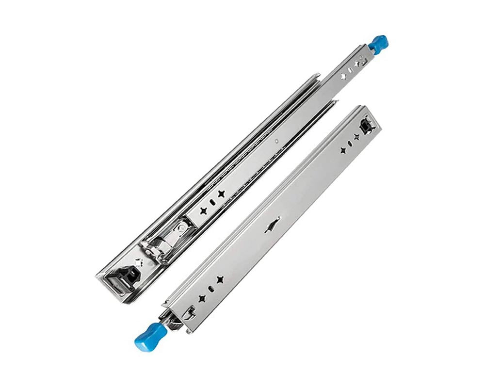 1100MM Heavy Duty Drawer Slides with Ball Bearings DIY Tool Box Locking Track Rails - Full Extension Drawer Runners, 10" to 60" (44 inch Size)