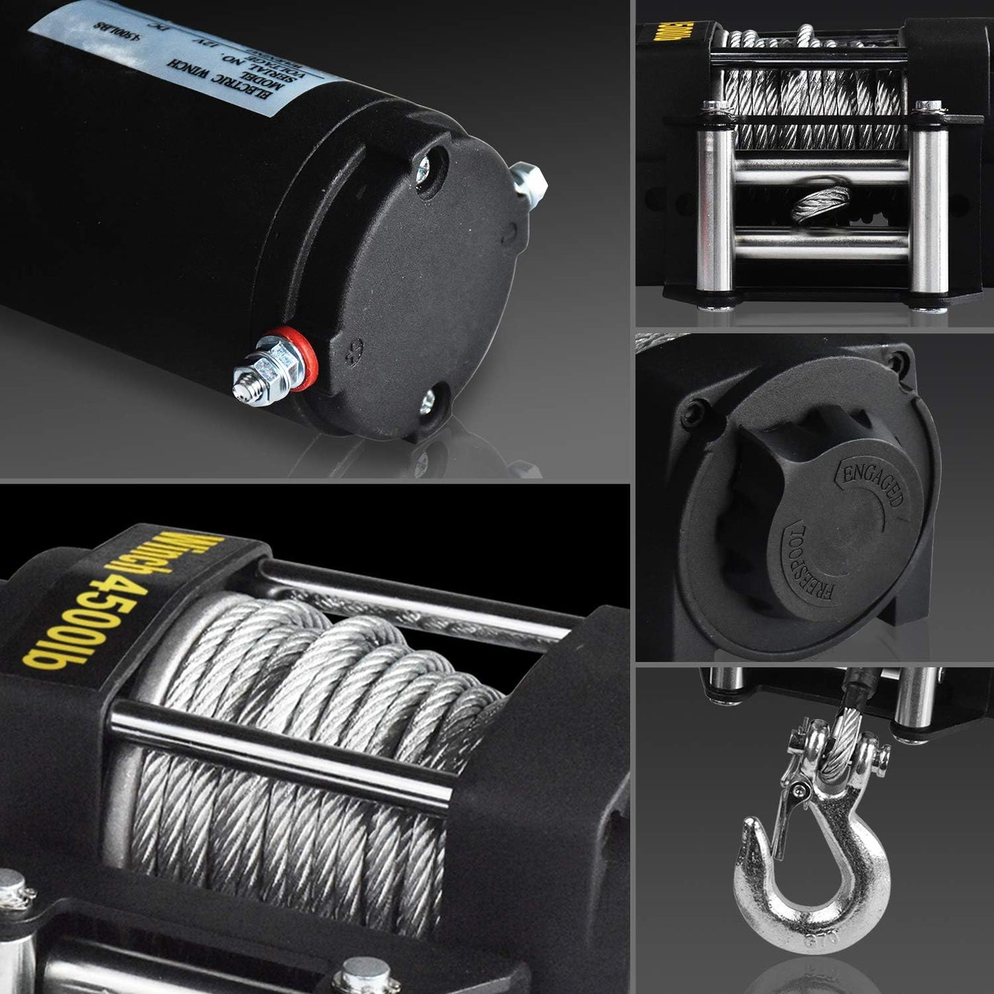 Electric Winch 12V 4500lbs – Waterproof ATV UTV Towing Electric Winch