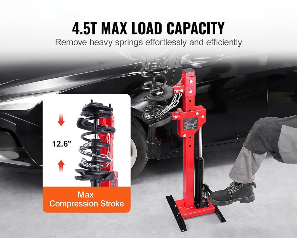 4.5T Hydraulic Auto Coil Strut Spring Compressor Adjustable Height