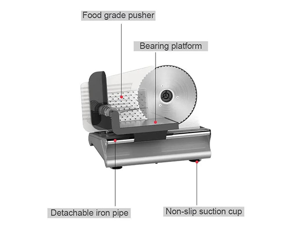 Electric Meat & Bread Slicer 500W – Adjustable Thickness