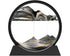 3D Moving Sand Art Picture Liquid Motion - Falling Sand Art Decor, Rotary Glass Sand Art Frame Display (Black, 7")