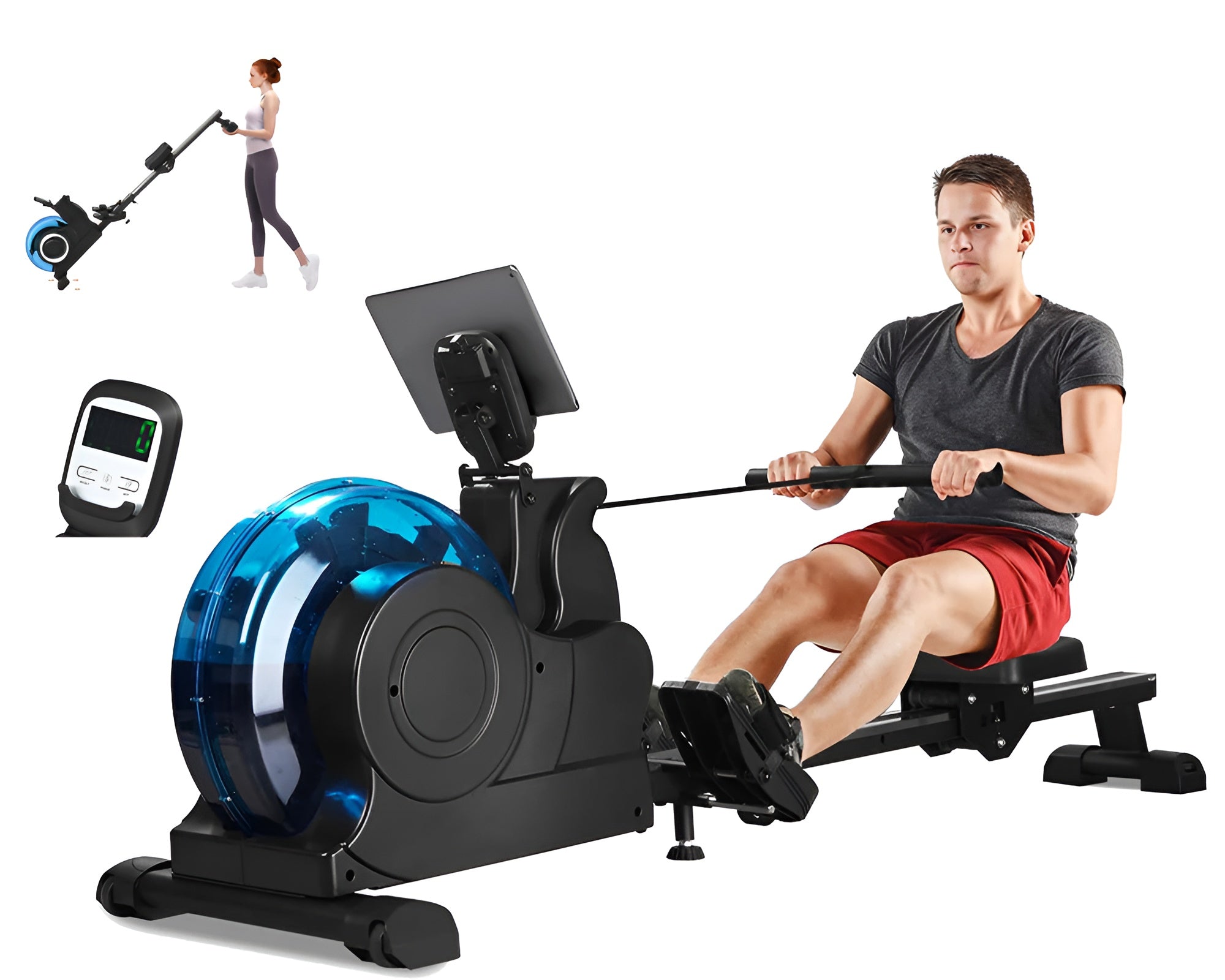 Foldable Mechanical Exercise Rowing Machine – tomywish-nz