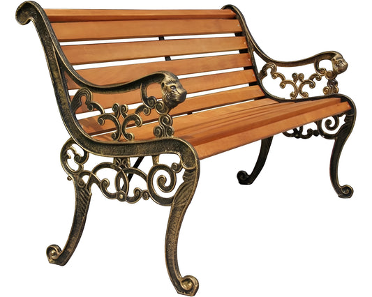 Cast Iron Garden Bench Wooden Patio Garden Bench