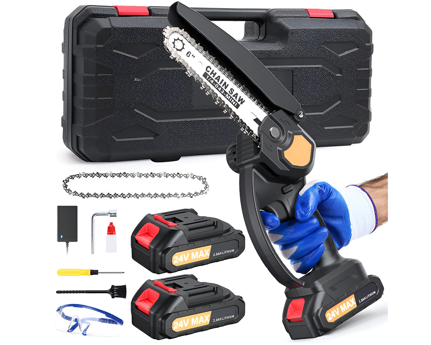 Cordless Mini Wood Cutter – 6-Inch Electric Portable Pruning Saw