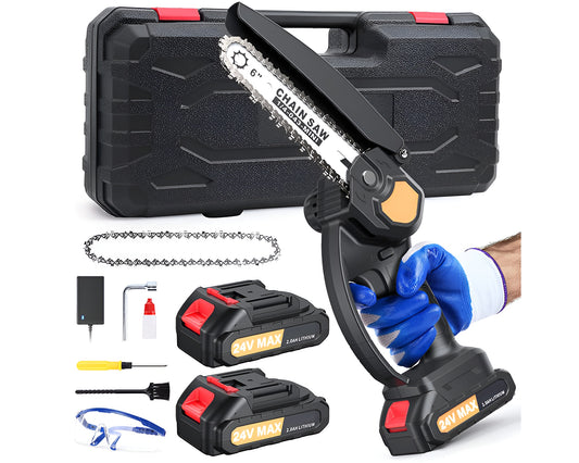 Cordless Mini Wood Cutter – 6-Inch Electric Portable Pruning Saw