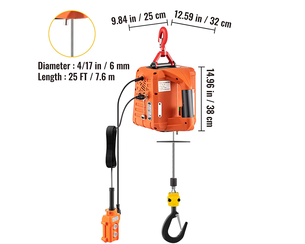 500KG Portable Electric Winch