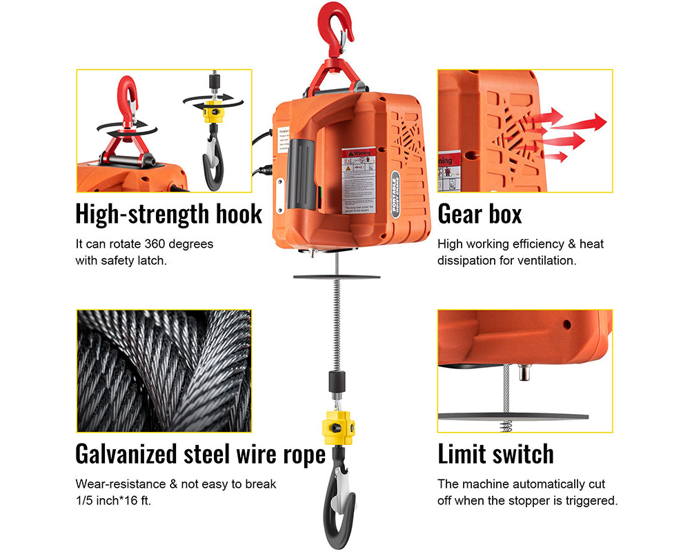 500KG Portable Electric Winch