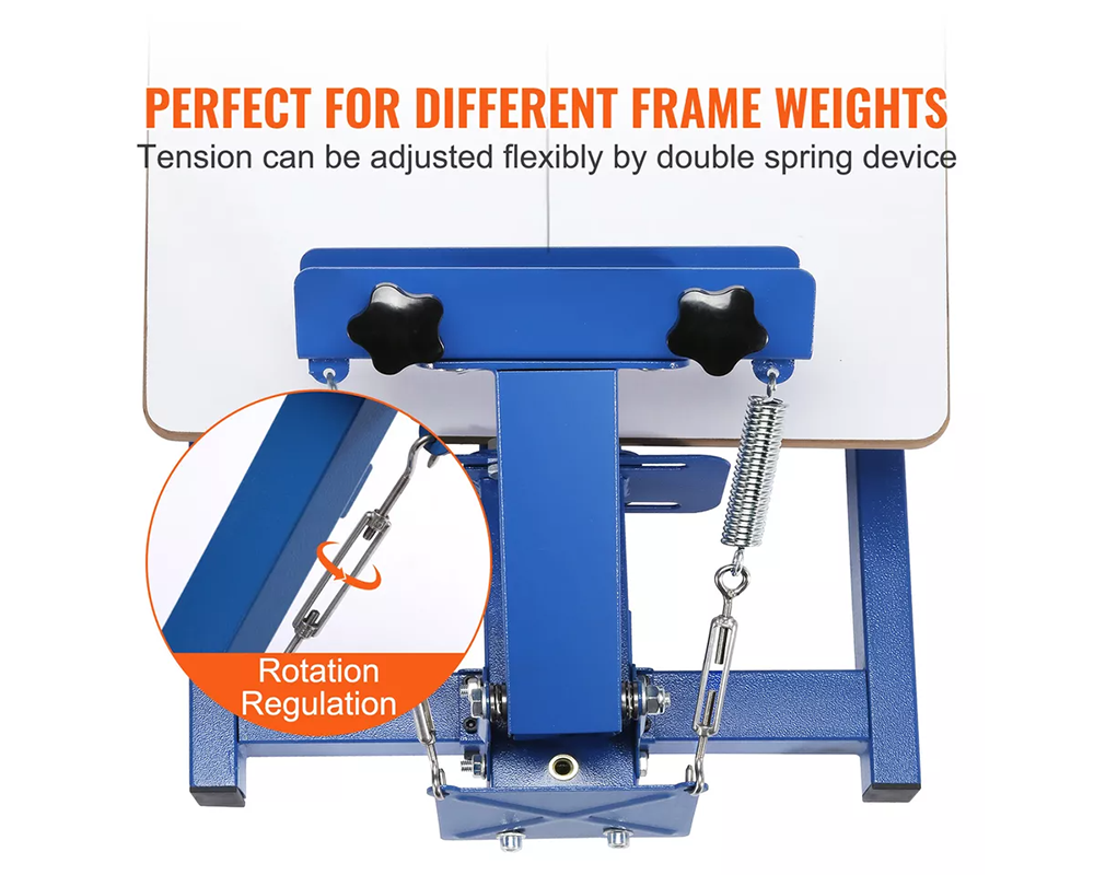 Screen Printing Machine, 1 Color 1 Station Silk Screen Printing Press, 21.2x17.7in / 54x45cm Screen Printing Press, Double-Layer Positioning Pallet, Adjustable Tension for T-Shirt DIY Printing