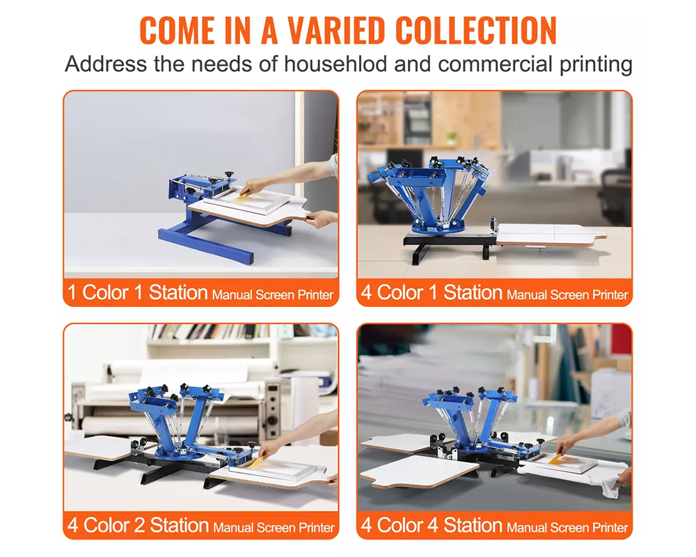 Screen Printing Machine, 1 Color 1 Station Silk Screen Printing Press, 21.2x17.7in / 54x45cm Screen Printing Press, Double-Layer Positioning Pallet, Adjustable Tension for T-Shirt DIY Printing