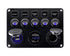 5 Gang On-Off Blue LED Toggle Switch Panel with Voltmeter & Dual USB for Car, Boat, Marine