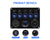 5 Gang On-Off Blue LED Toggle Switch Panel with Voltmeter & Dual USB for Car, Boat, Marine