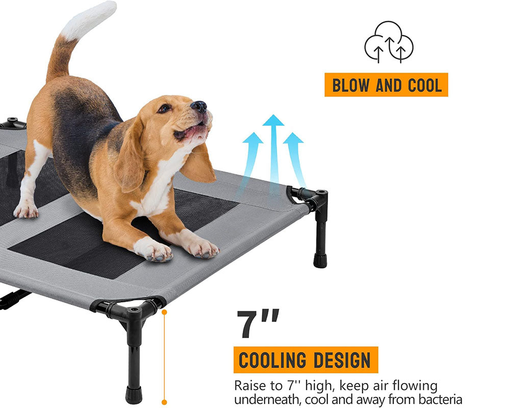 Dog Trampoline Bed Portable Pet Bed with Non-Slip Feet