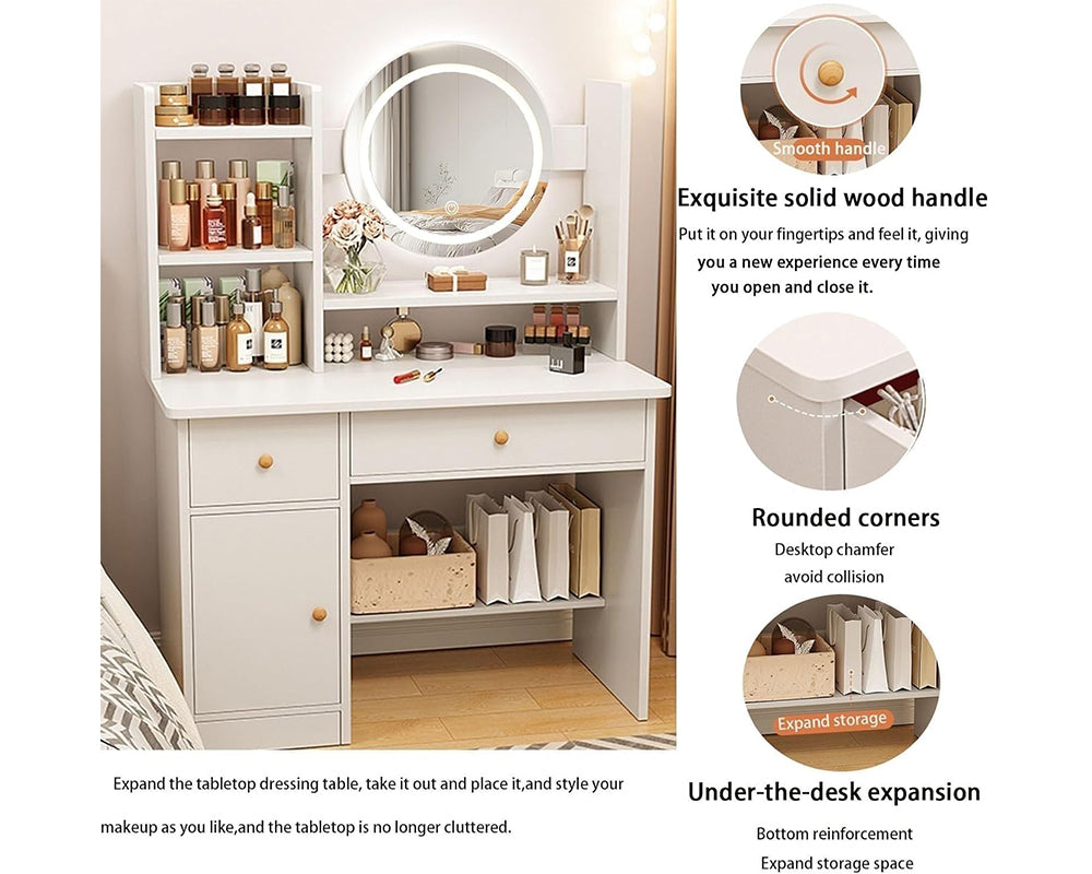 Dressing Table with LED Mirror – Bedroom Dressing Table Vanity