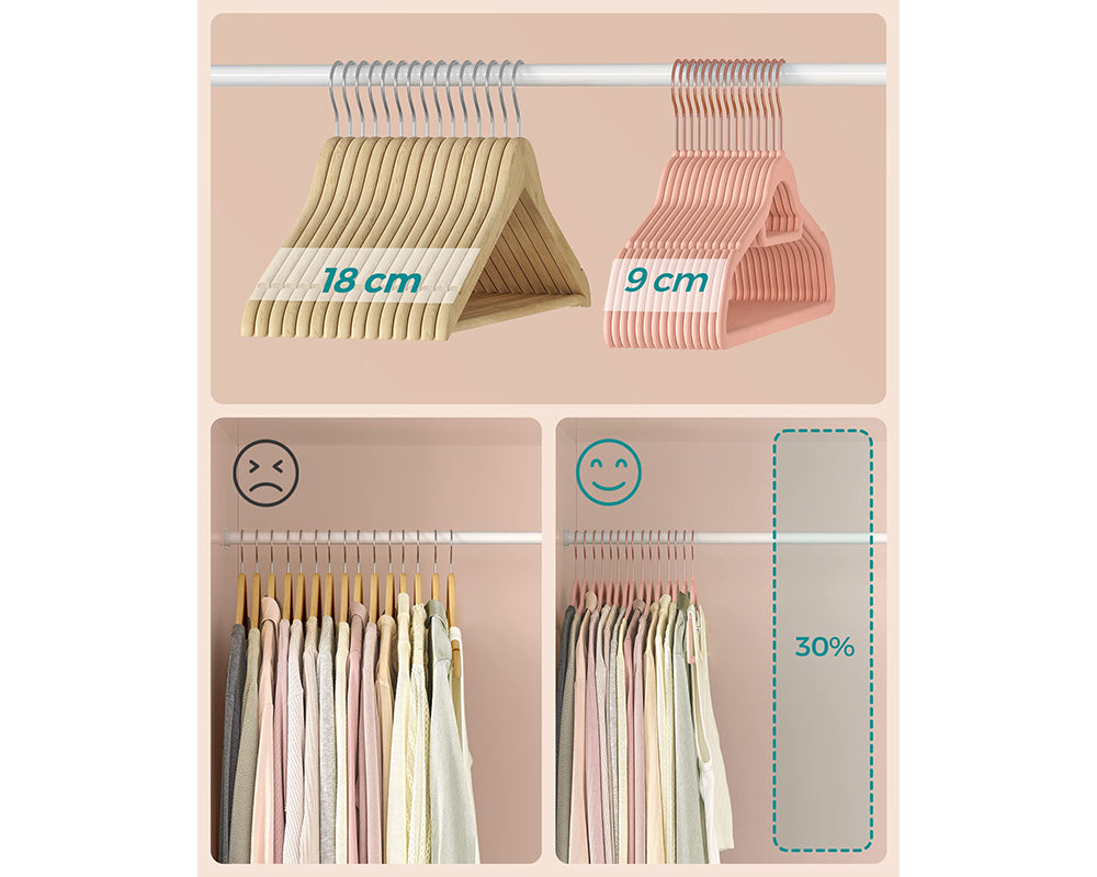 VASAGLE Velvet Hangers – 50 Pack