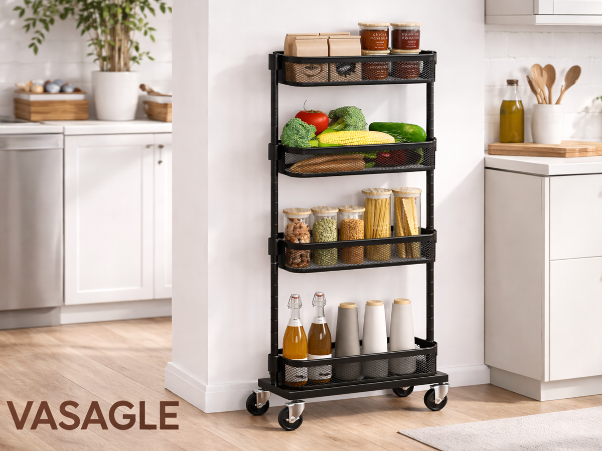 Kitchen Bathroom Storage Trolley Cart